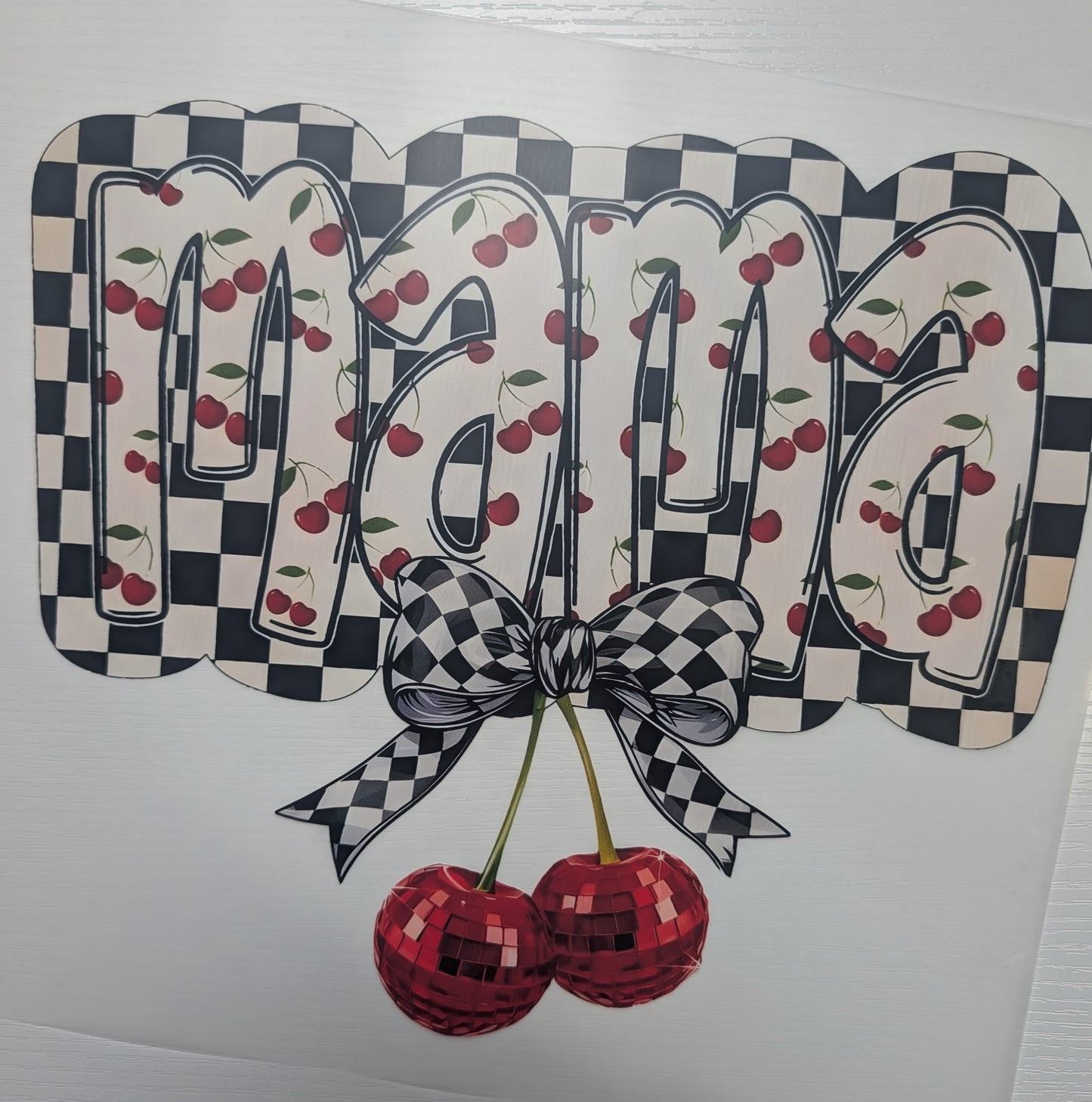 Mama with Cherries Shirt Transfer