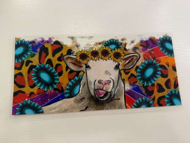 Sheep with Sunflowers