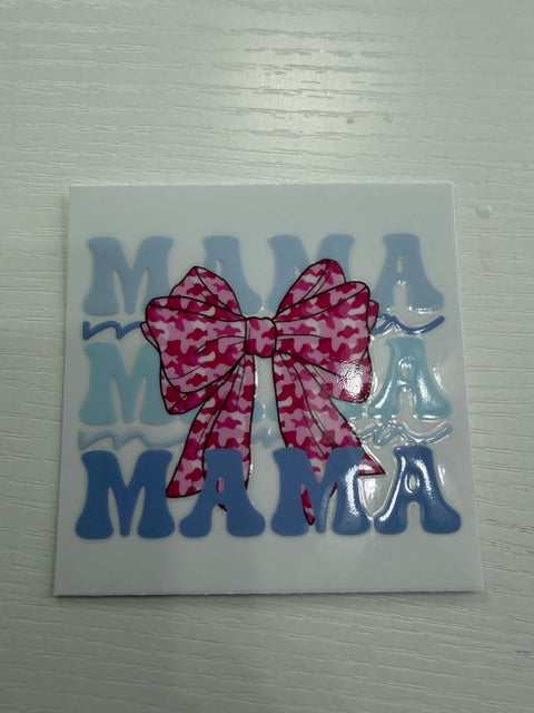 Blue Mama Pink Bow