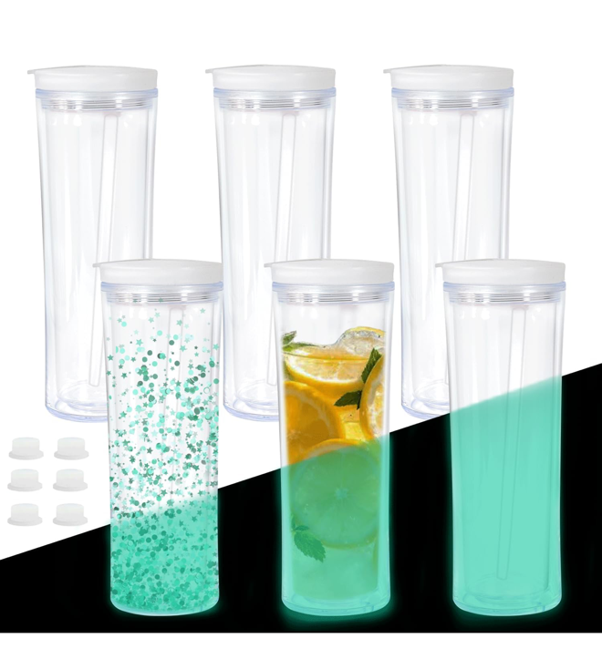 25oz Acrylic Glow in the Dark Snow Globe