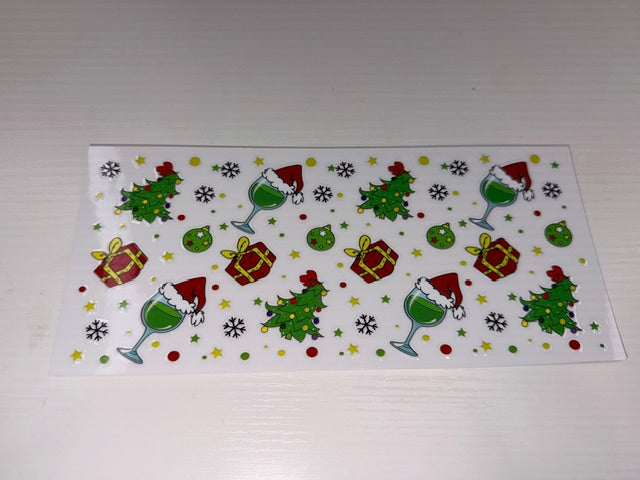Wine Glasses Christmas Theme