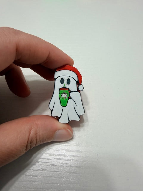Christmas Ghost Straw Topper
