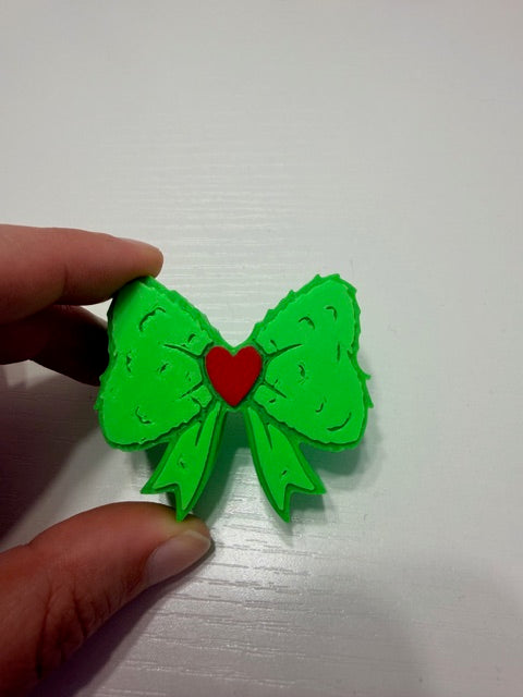 Green Bow Straw Topper