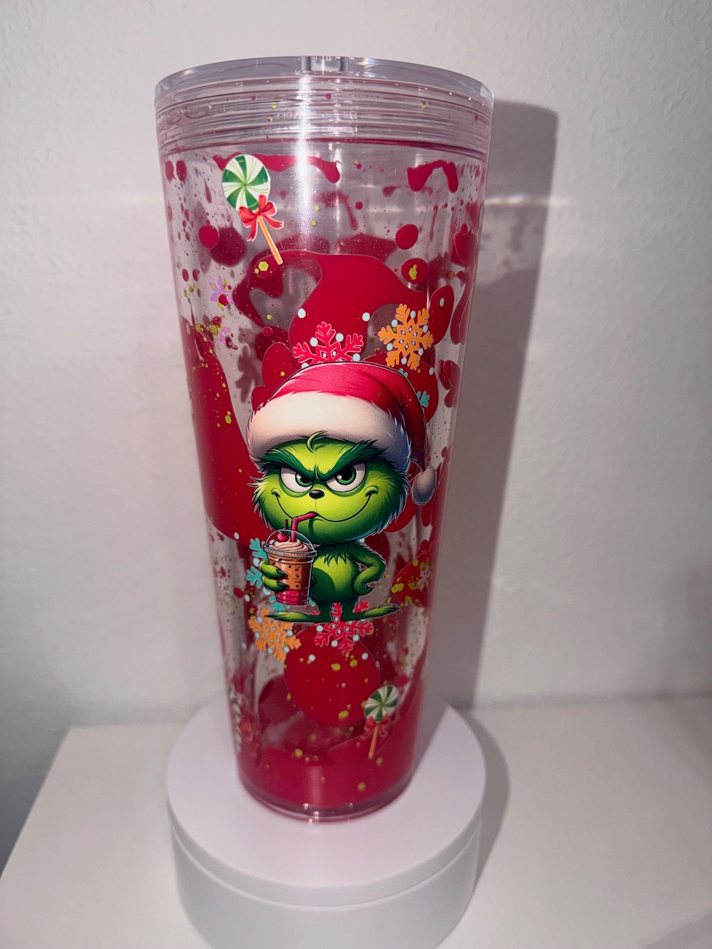 24oz Acrylic Lava Snow Globe "Baby Green Guy”