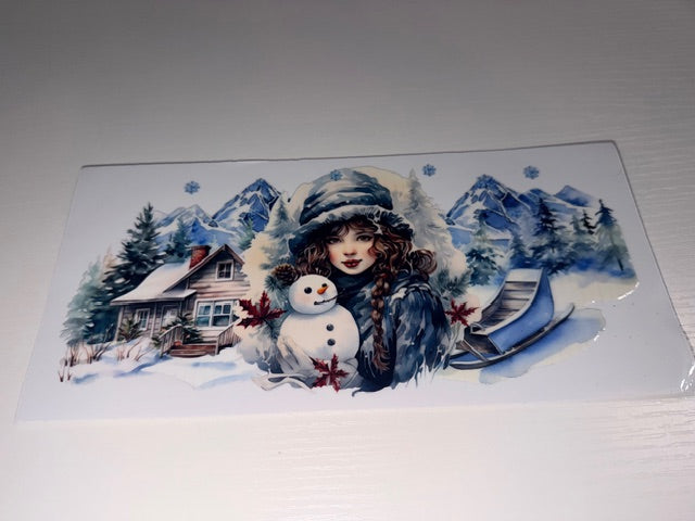 Lady Snowman Sled Cabin