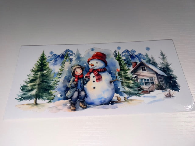 Snowman with Little Boy