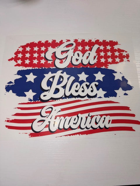 God Bless America Shirt Transfer