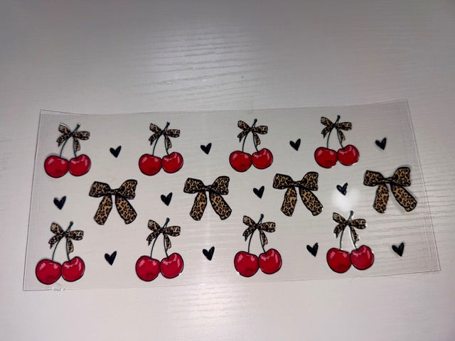 Cherries and Cheetah Bows