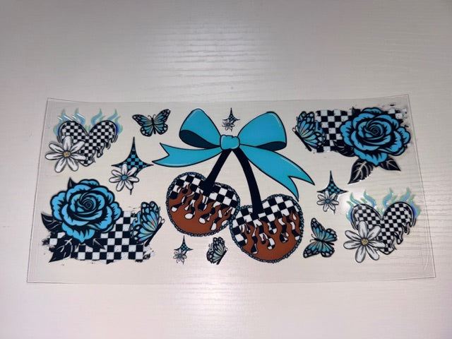 Cherries with Blue Bow