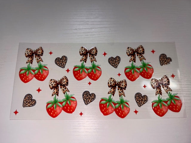 Strawberries with Cheetah Bows