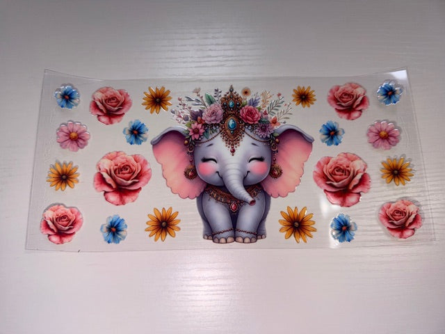 Elephant with Flowers