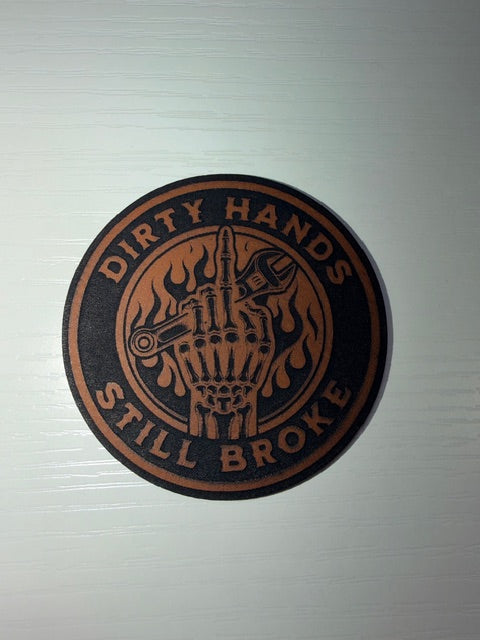 Dirty Hands Leather Patch