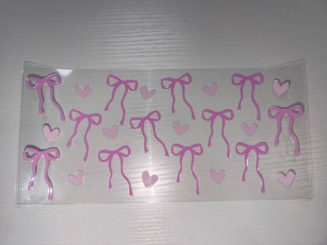 Pink bows and hearts