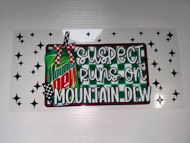 Suspect runs on mountain dew