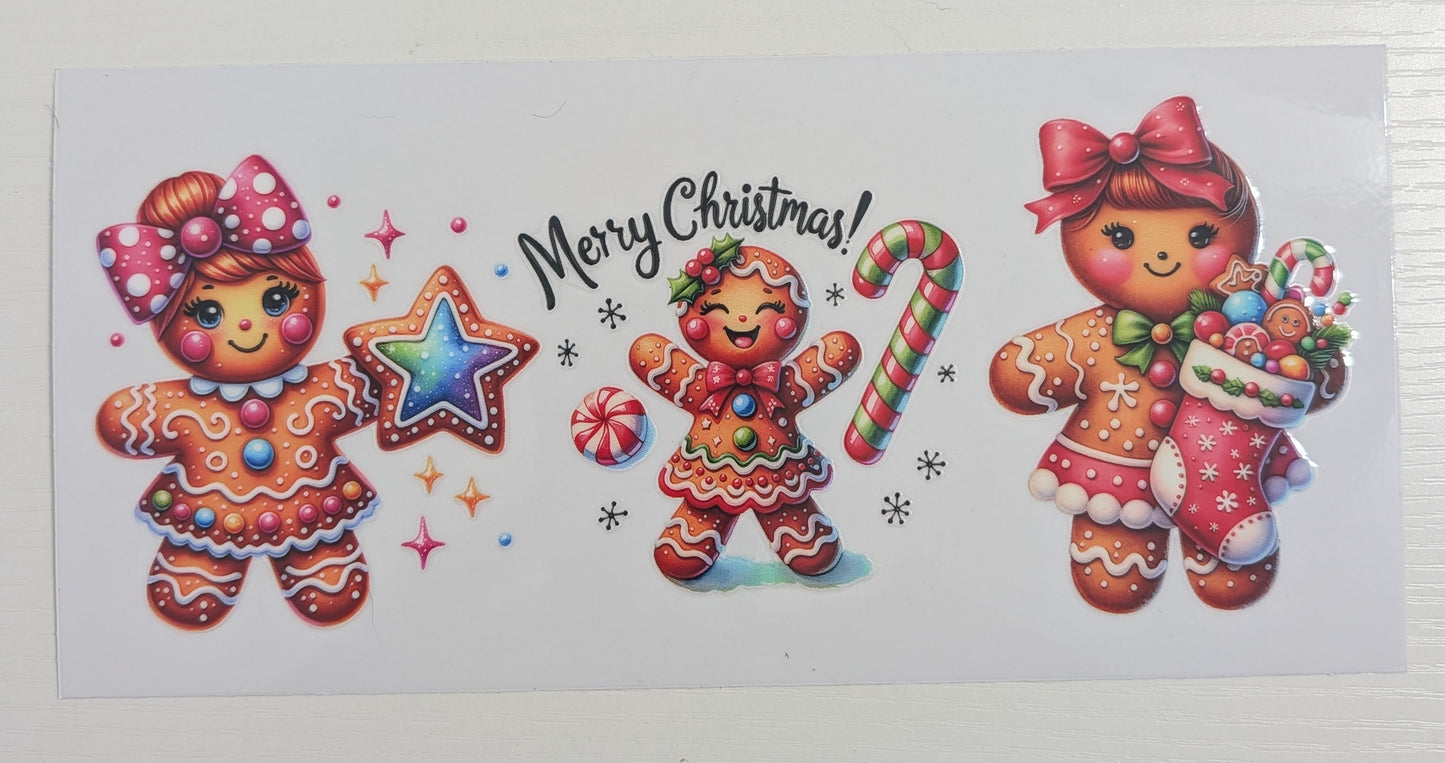 Merry Christmas Ginger Bread with Bows