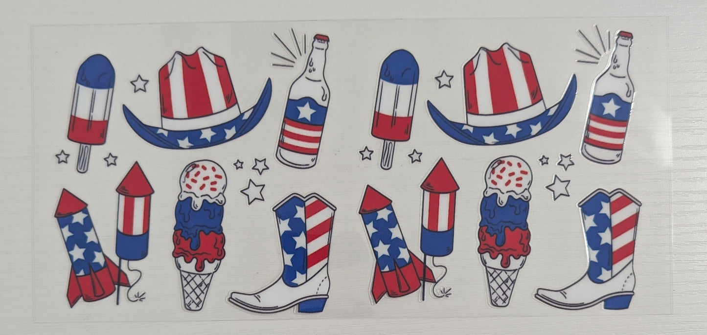 Red White & Blue Westen 4th of July