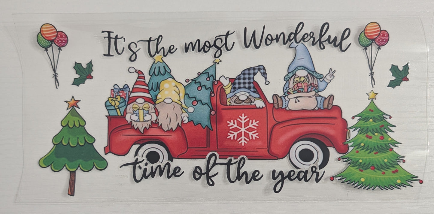 It's the most wonderful time of the year "Christmas Gnomes Old Truck"