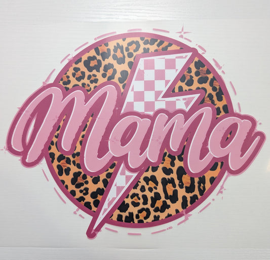 Mama with Lightning Bolt Shirt Transfer