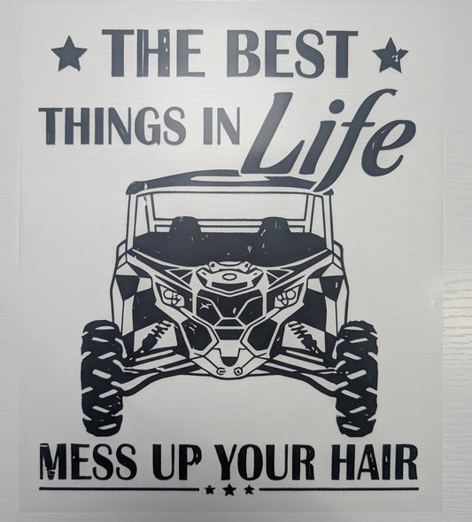 The Best Things in Life Mess Up Your Hair Shirt Transfer