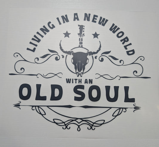 Living In A New World With an Old Soul Shirt Transfer