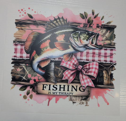Fishing is my Therapy Shirt Transfer