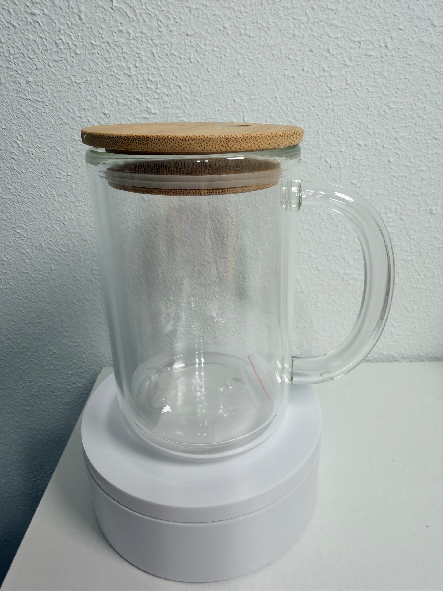 15oz Glass Snow Globe Mug with Glitter Handle