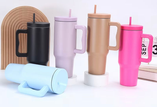 40oz Stainless Steel Tumbler with STRAW