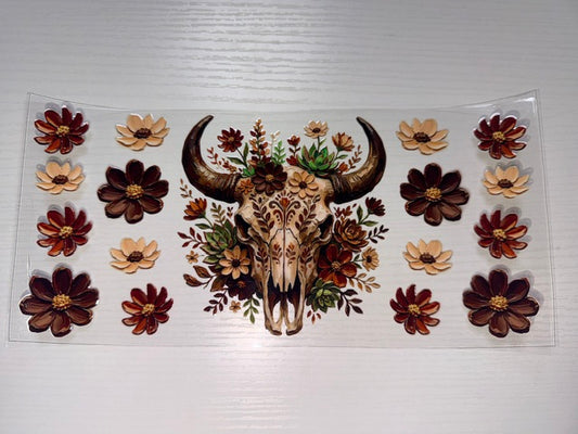 Skull with Flowers