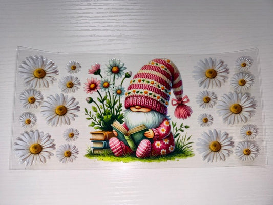 Gnomes with White Flowers