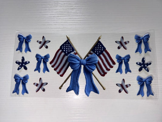 American Flag with Bow