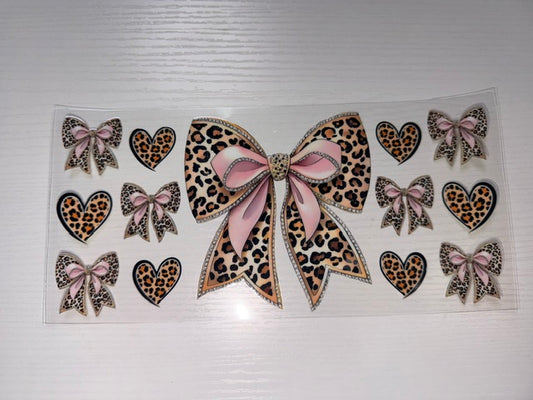 Cheetah Bow and Heart