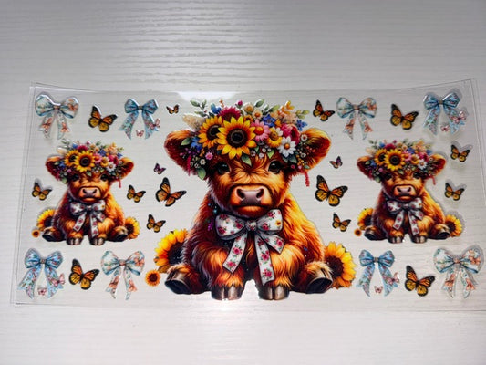 Cow with Sunflowers