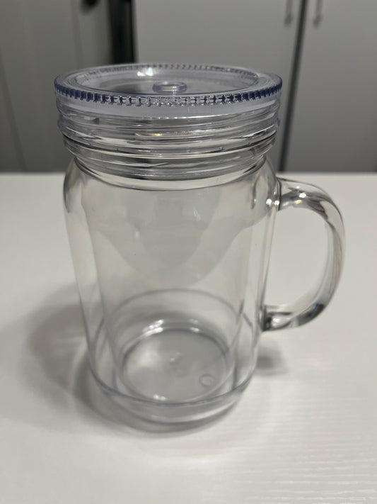 20oz Acrylic Mason Cup Snow Globe