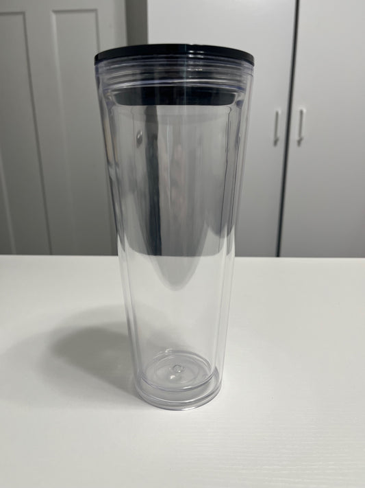 24oz Acrylic Snow Globe w/ Clear Lid