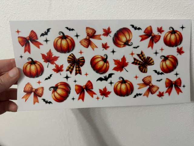 Halloween Pumpkins Bow's Bats