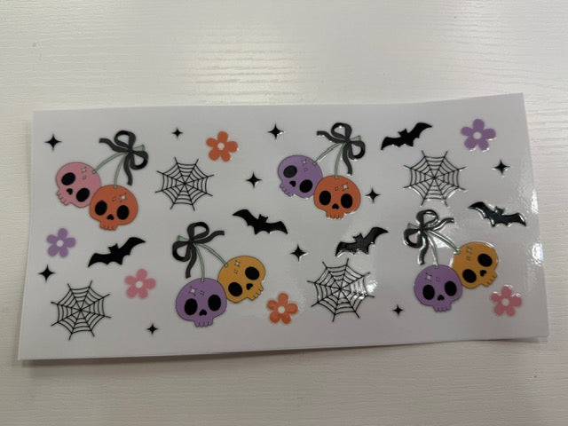 Halloween Bats Webs Skulls