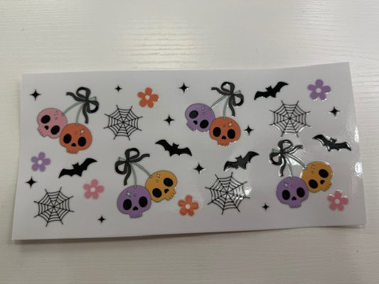 Halloween Bats Webs Skulls