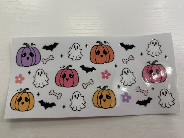 Halloween Bats Bones Pumpkins Ghosts