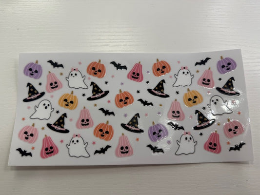 Halloween Witch Hats Bats Ghosts Pumpkins