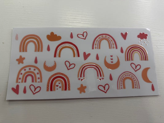 Rainbows Rain Drops Hearts