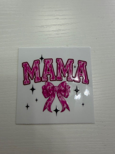 Mama Pink Camo Bow