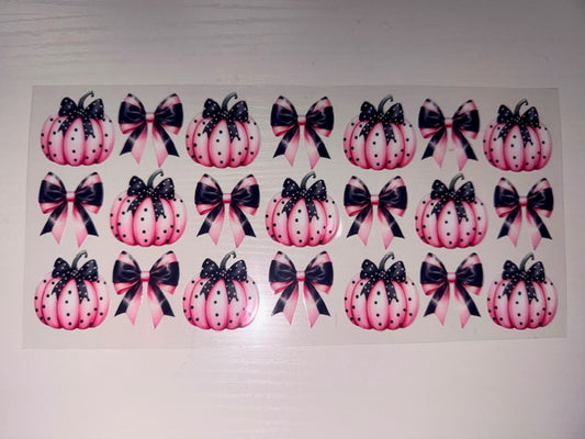 Pink Pumpkins Black Bow's