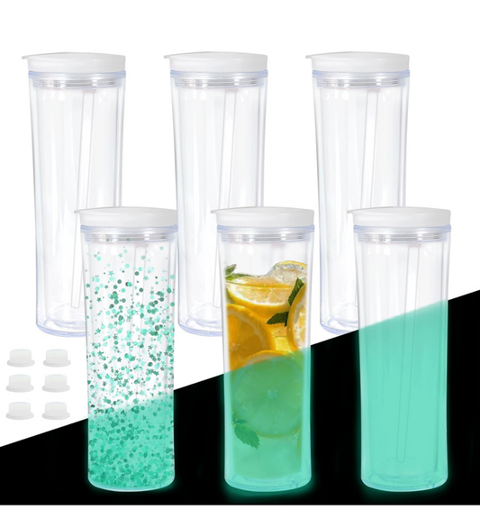 25oz Acrylic Glow in the Dark Snow Globe