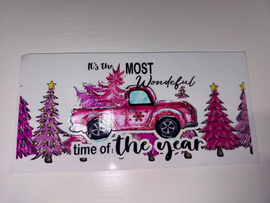 Pink Farm Truck Christmas