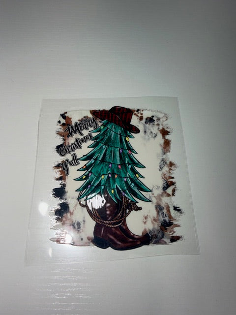 Western Christmas Decal