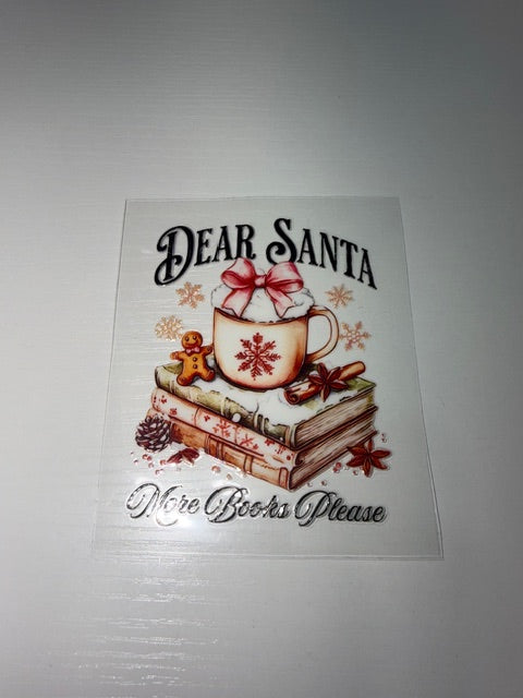 Dear Santa More Books Please Decal