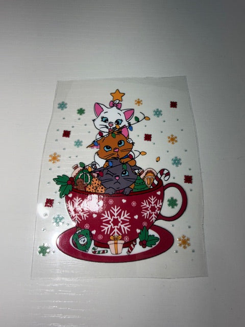 Cat Christmas Decal