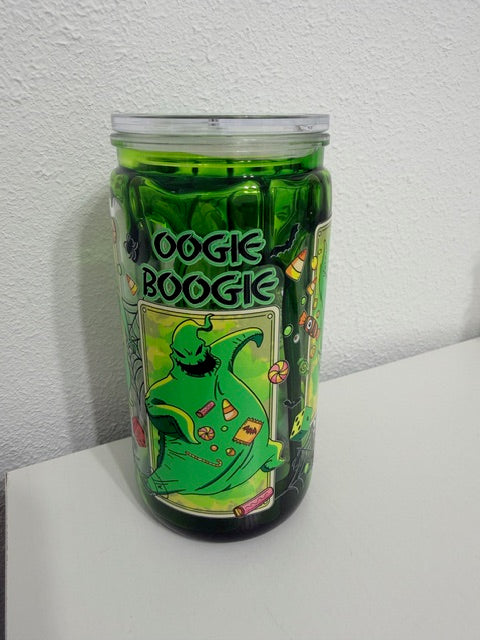 16oz Acrylic Green Drip