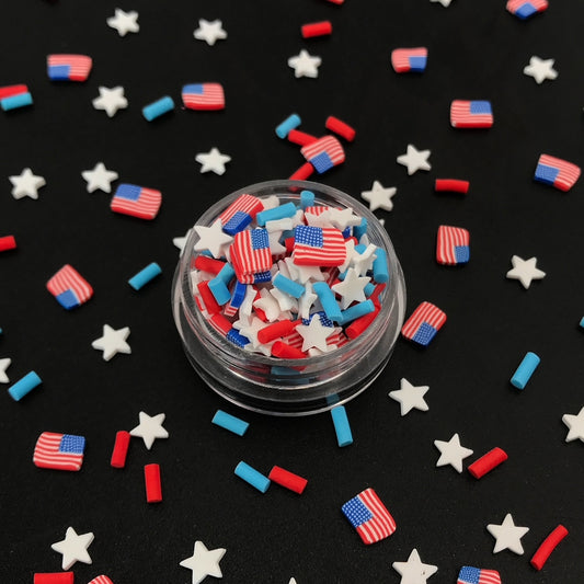 Red, White and Blue with American Flag 2oz Bag