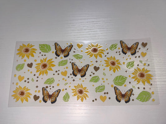Butterflies with Sunflowers